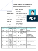 Resume Munir Ali Shah