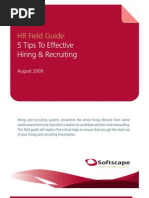 Download HR Field Guide 5 Tips To Effective Hiring and Recruiting by Christopher Faust SN19432545 doc pdf