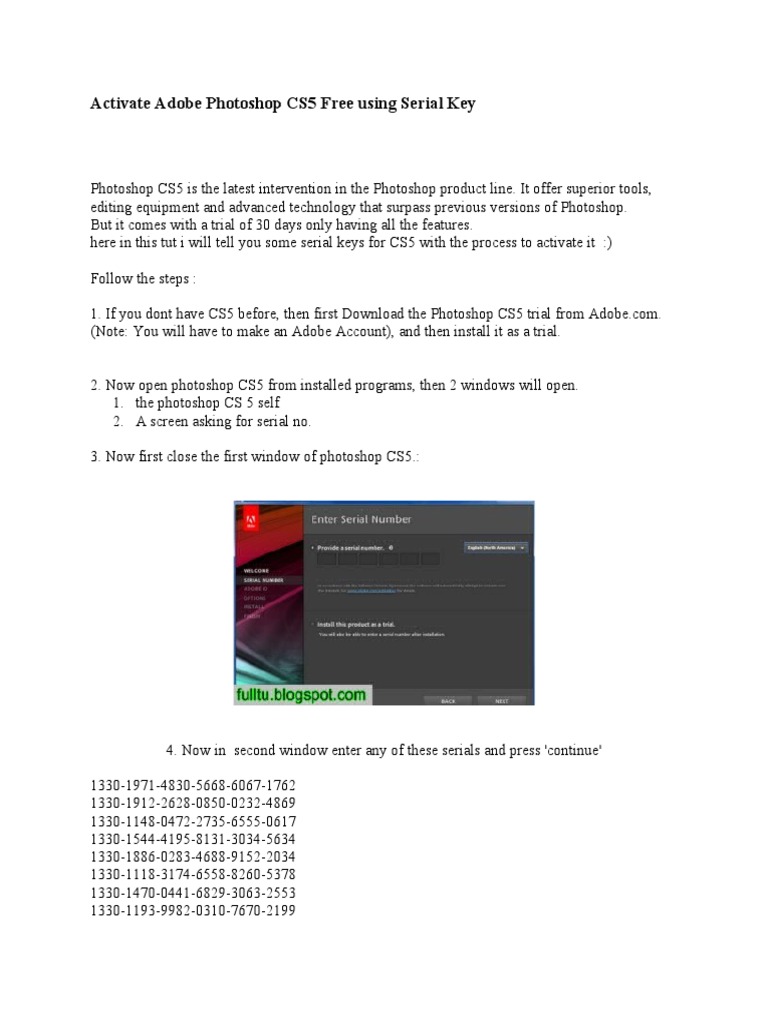 Adobe master collection cs5 serial number for mac