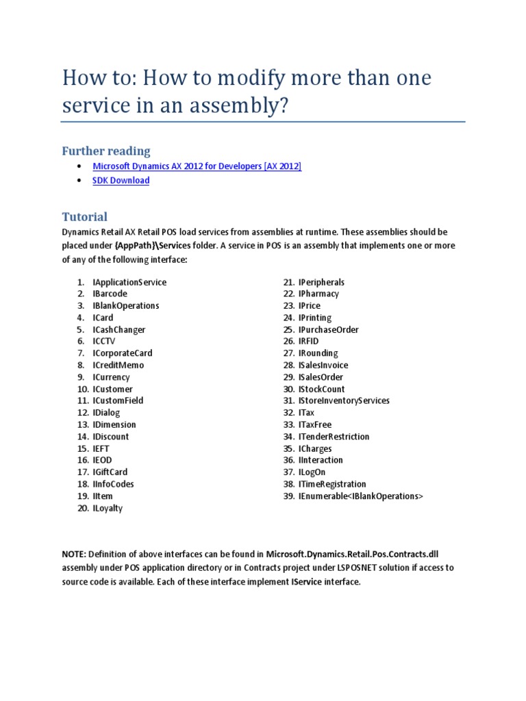 Modify Multiple POS Services | PDF | Library (Computing) | Computer File