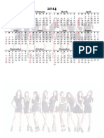 2014 SNSD Calendar