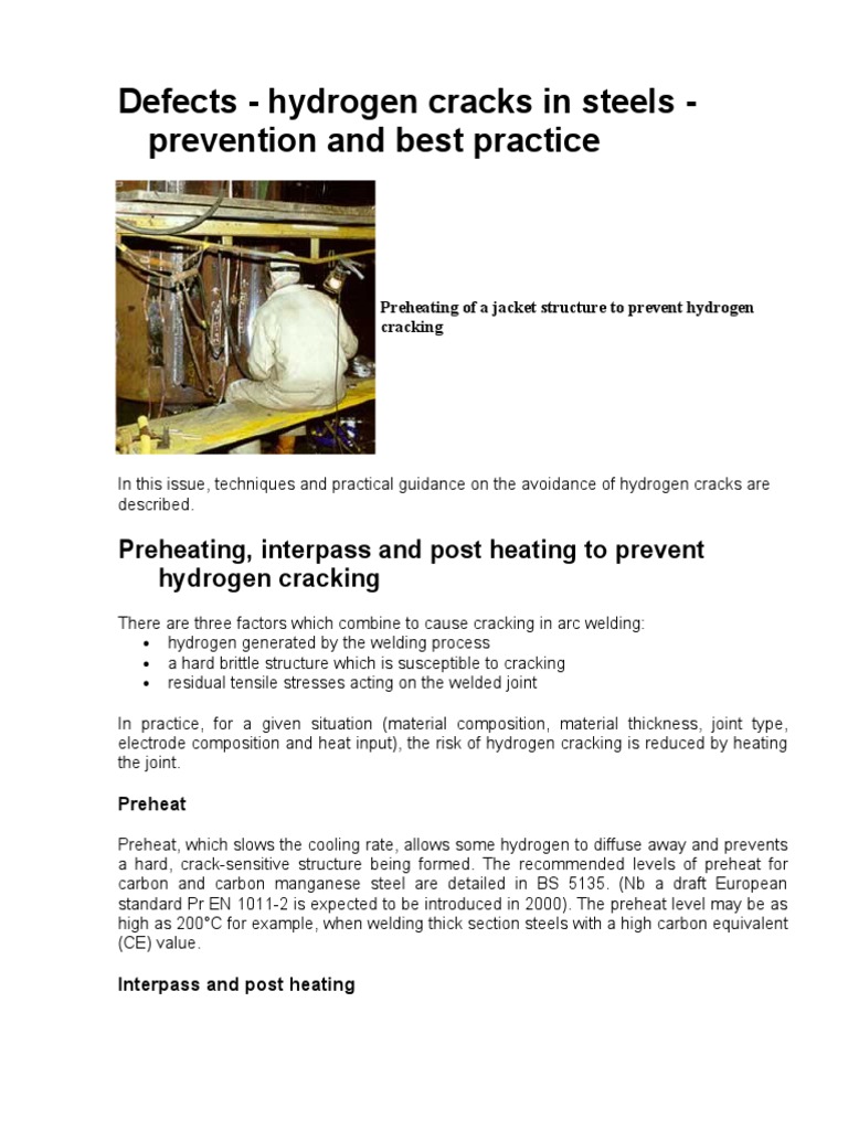 Defects Hydrogen Cracks | PDF | Welding | Construction