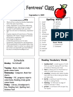 Announcements: Schedule