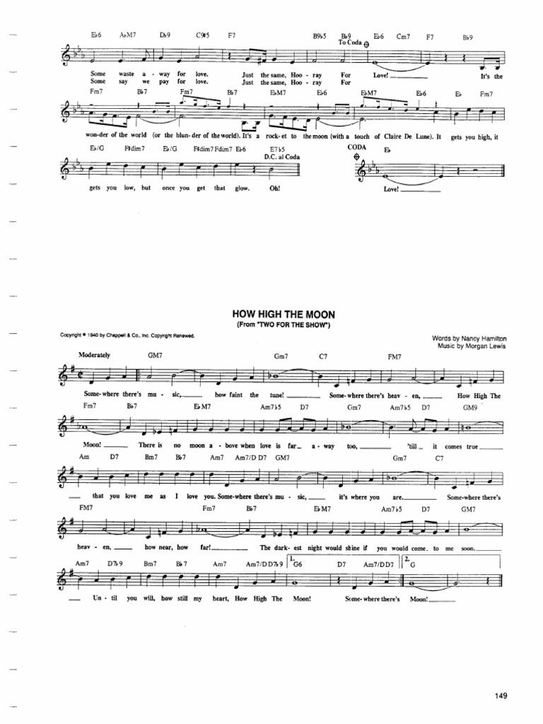 How High The Moon PDF