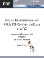 Dynamic Transformations From XML To PDF Documents