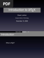 Latex Intro Slides