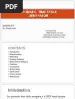 Automatic Timetable Generat