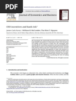 Journal of Economics and Business: CEO Incentives and Bank Risk