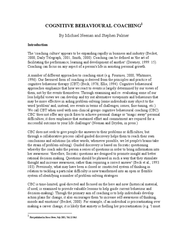 Cognitive coaching in education picture