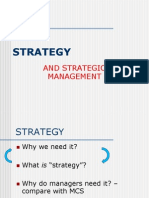 Strategy: and Strategic Management