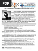 LIÇÃO 09 – DISCIPULADO – CONHECENDO O CONSOLADOR DIVINO (Jo 16.7-15)