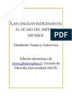 Triana, Y Antorveza - Las Lenguas Indigenas En El Ocaso Del Imperio Español