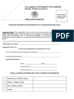 Contractual Appointment Application Form