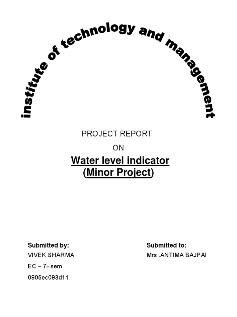 Project Report On Water Level Indicator PDF Printed Circuit Board