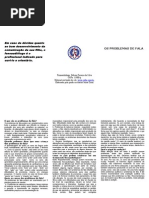 Os Problemas de Fala