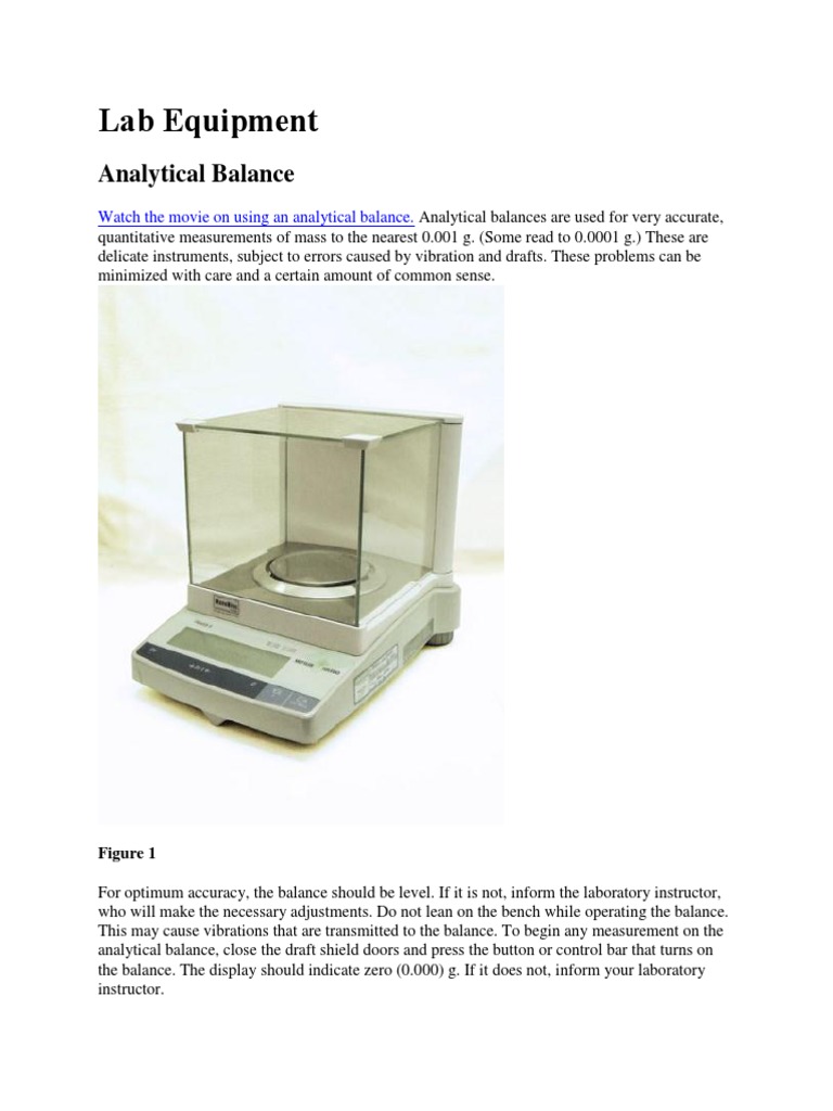 Lab Equipment How To Measure Volume PDF Weighing Scale Titration