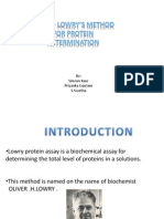 Lowry's Method of Protein Estimation