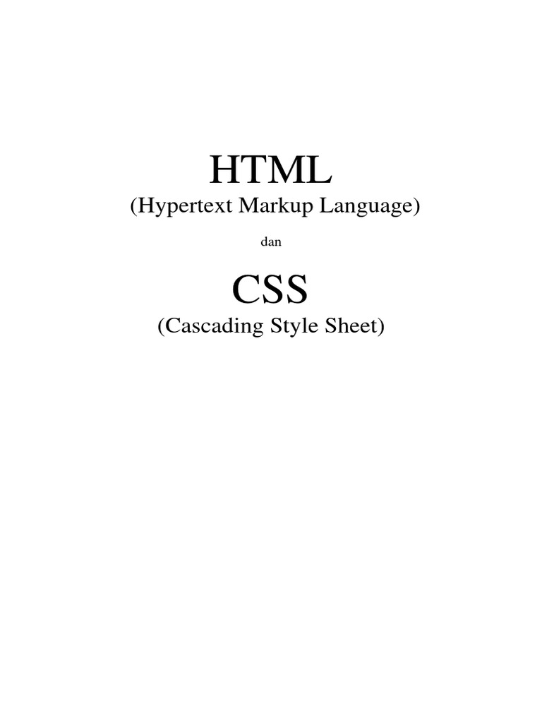 Belajar HTML Dasar | PDF | Computers