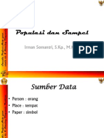 Populasi Dan Sampel: Irman Somantri, S.KP., M.Kep