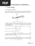 Aircraft Performance 2 Summary: 1. Cruise Flight