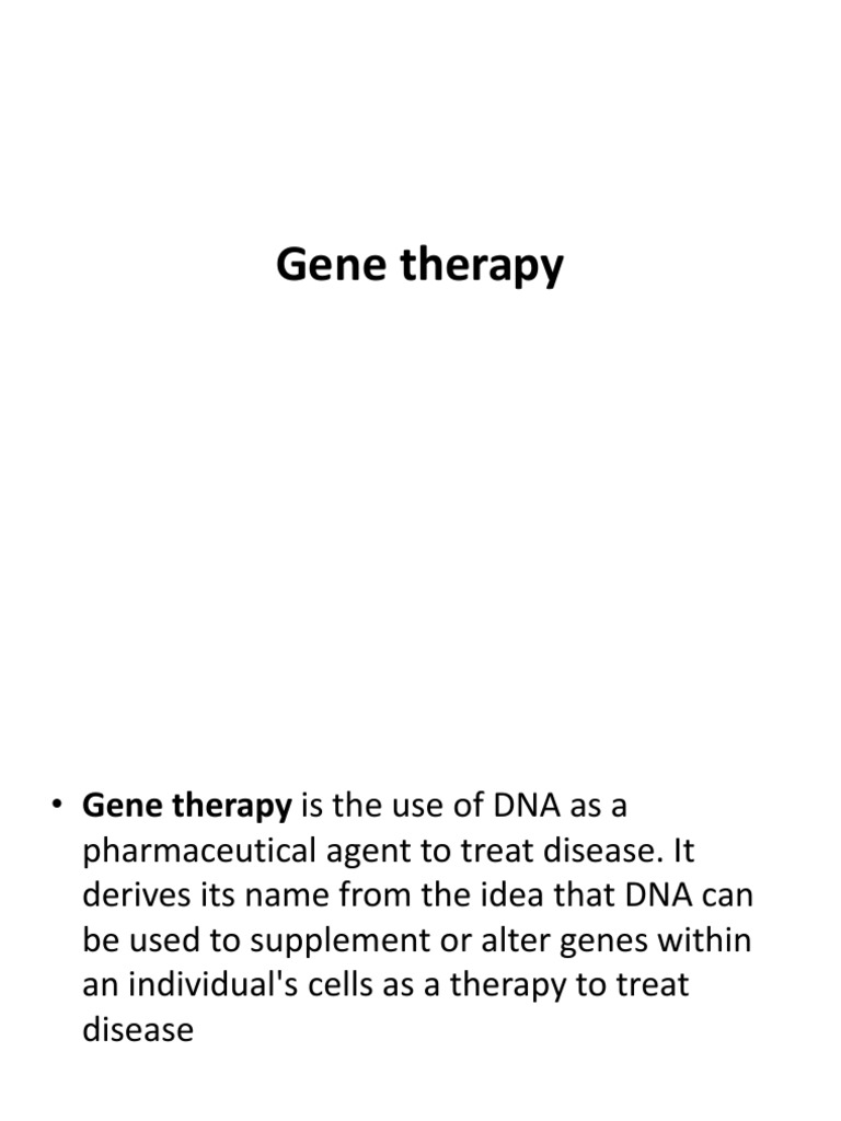 Gene Therapy Pdf , The Aspects of GENE THERAPY – BCUPBU