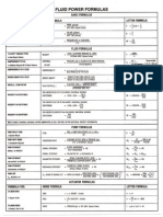 Fluid Power Formulas