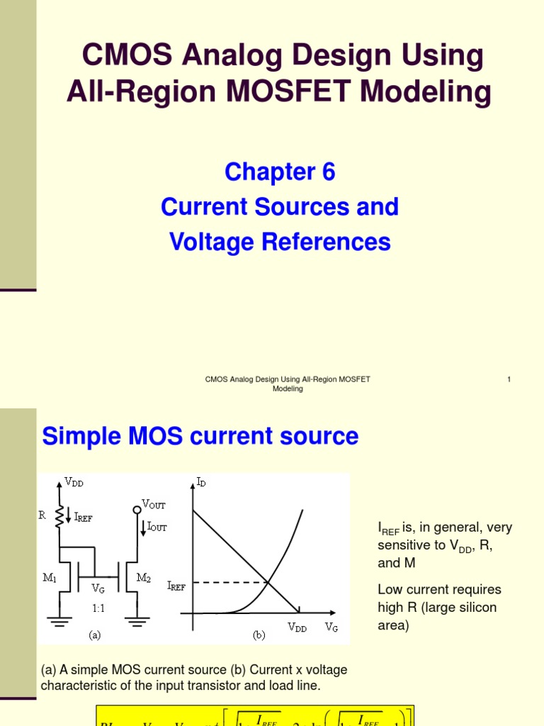 CMOS Current Sources & Voltage References | PDF | Mosfet | Cmos