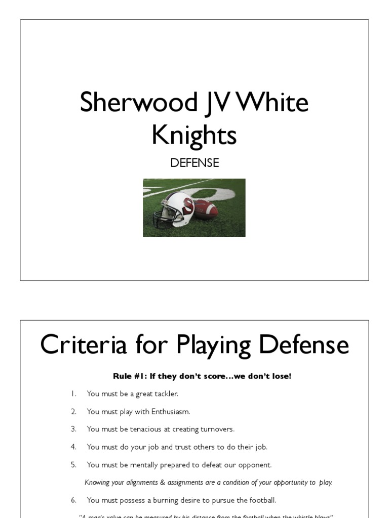 White Knight Defense 2009 PDF Team Sports Ball Games