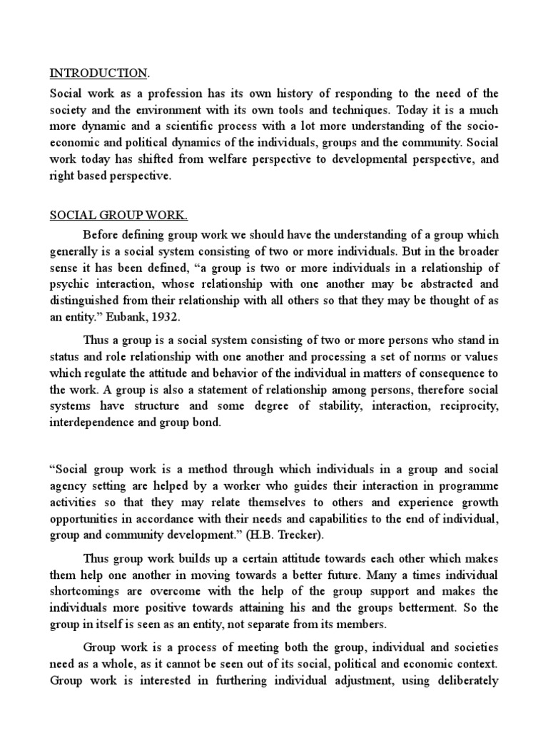 Assignment Group Work | Social Group | System