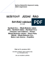 České Dráhy - Sešitový Jízdní Řád - Nákladní - ns541 - 542