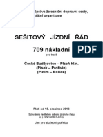 České Dráhy - Sešitový Jízdní Řád - Nákladní - ns709