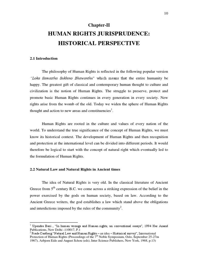 Historical Context of Human Rights | PDF | Natural And Legal Rights ...