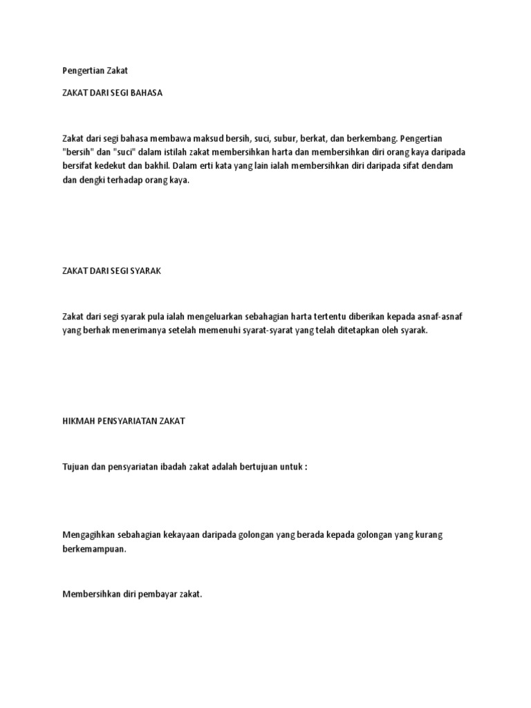 Pengertian Zakat Pdf