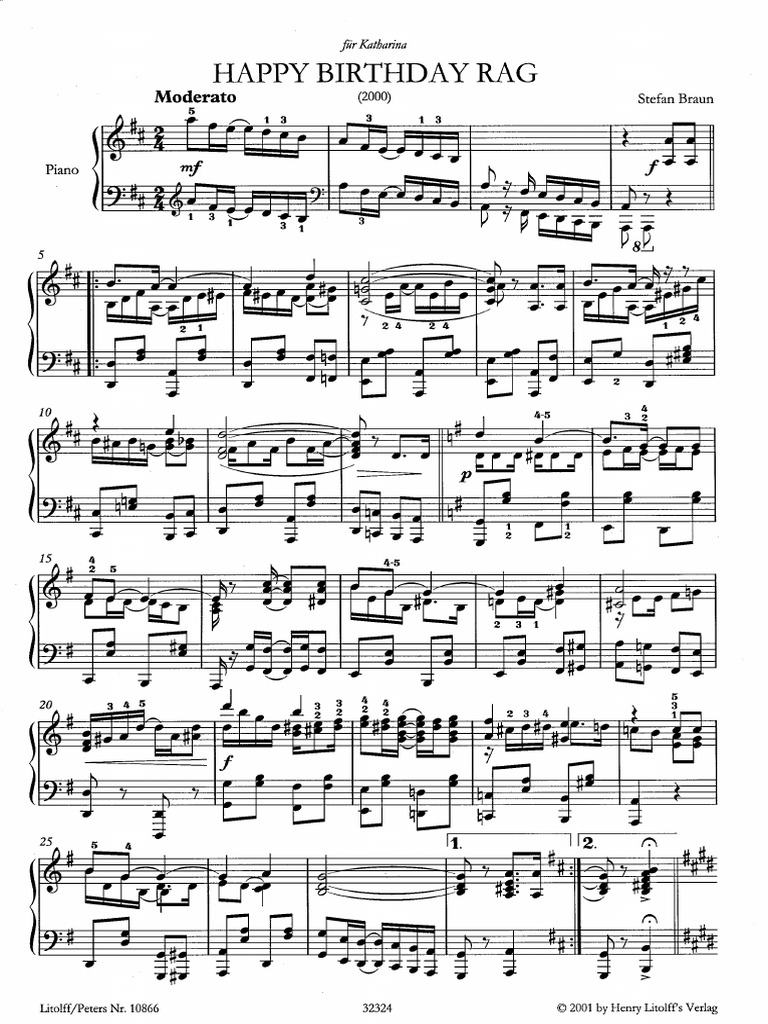 Happy Birthday Rag Sheet Music