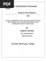 Download Final Project Report on small saving options by rajeshbohra SN19456382 doc pdf
