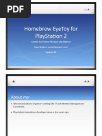 Homebrew Eyetoy For Playsta2On 2: Antonio José Ramos Márquez (Aka Bigboss) Summer'09