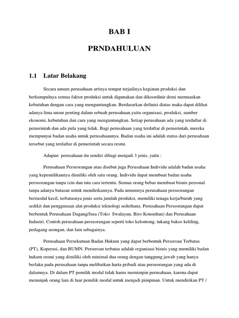 Makalah Hukum Dagang Tentang Pt Contoh Makalah