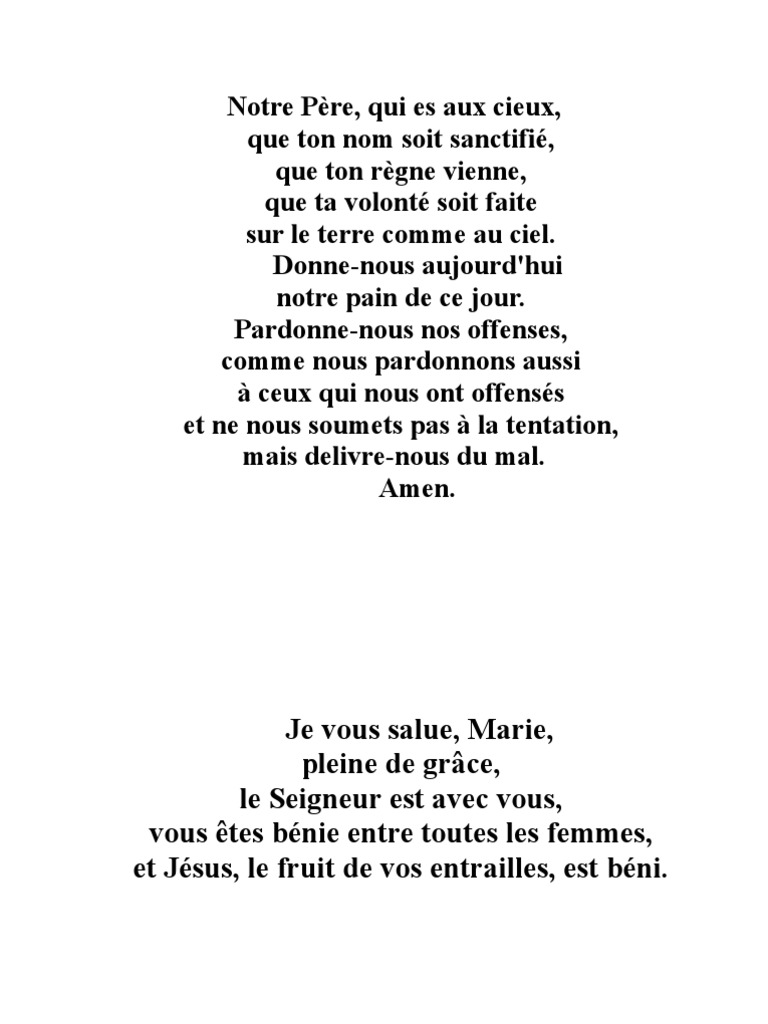 Notre Pere Notre Pere Saint Esprit