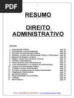 APOSTILA DE DIREITO ADMINISTRATIVO - RESUMÃO