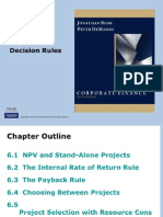 Chapter 7 - Investment Decision Rules