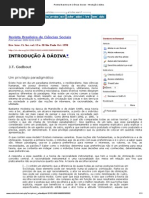 Revista Brasileira de Ciências Sociais - Introdução à dádiva