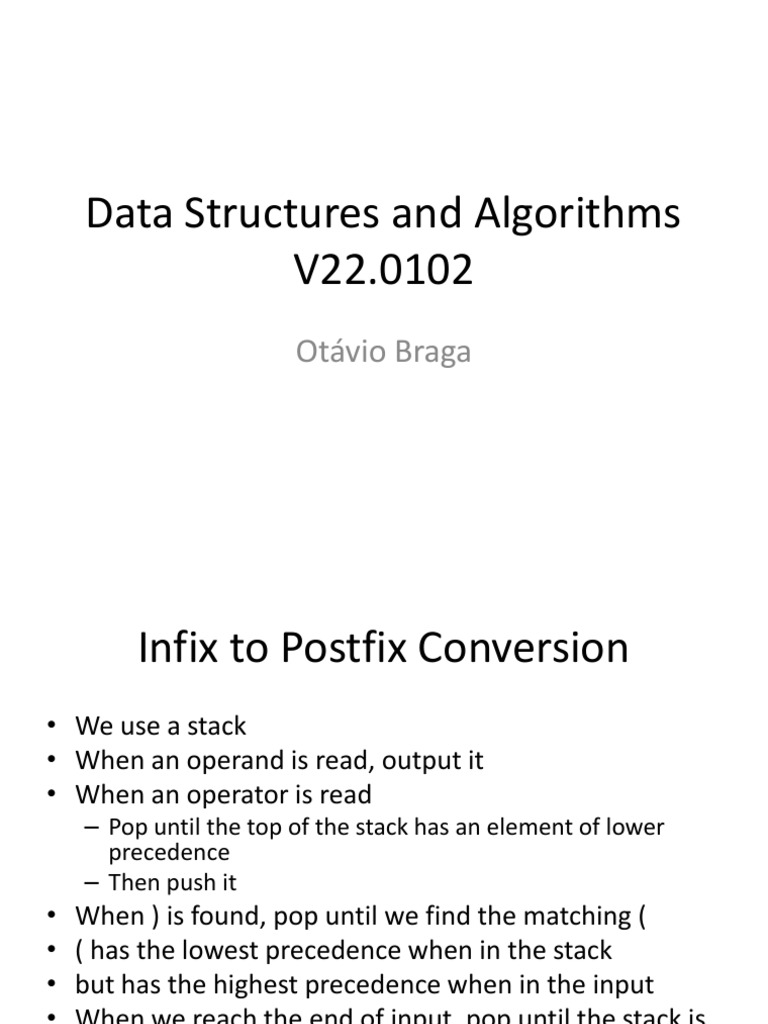 In Fix To Post Fix Examples | PDF