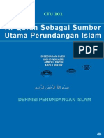 Al-Quran SBG Sumber Perundangan Islam