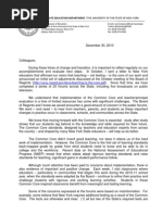 Commissioner John King's Letter On The Common Core