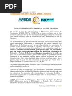 Comunicado Conjunto Do MUP APEDE e PROMOVA