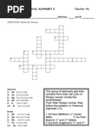 Science 8: Chemical Alphabet 5: DIRECTIONS: Identify The Elements