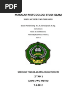 Download Suatu Metode Penelitian Hadis by Erik Pujianto SN194756045 doc pdf