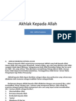 IBADAH AKHLAK - Presentasi Akhlak Kepada Allah