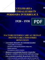 Accelerarea Industrializarii in Perioada Interbelica (1920-1938)