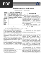 Threats Analysis On VoIP System